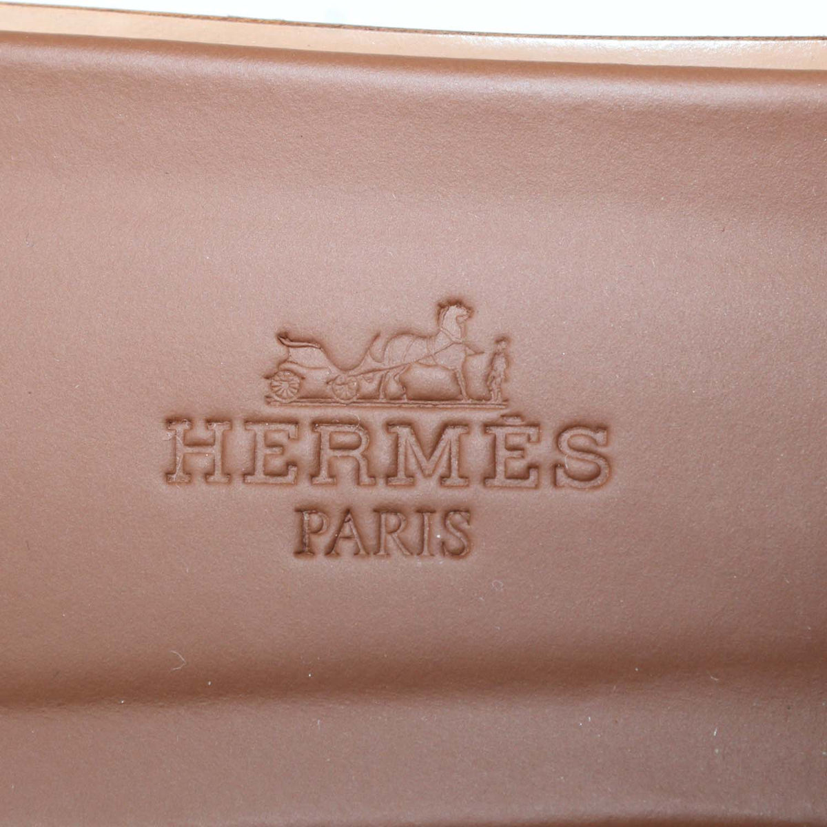 Hermes Gold Box Calf Leather Oran Sandals