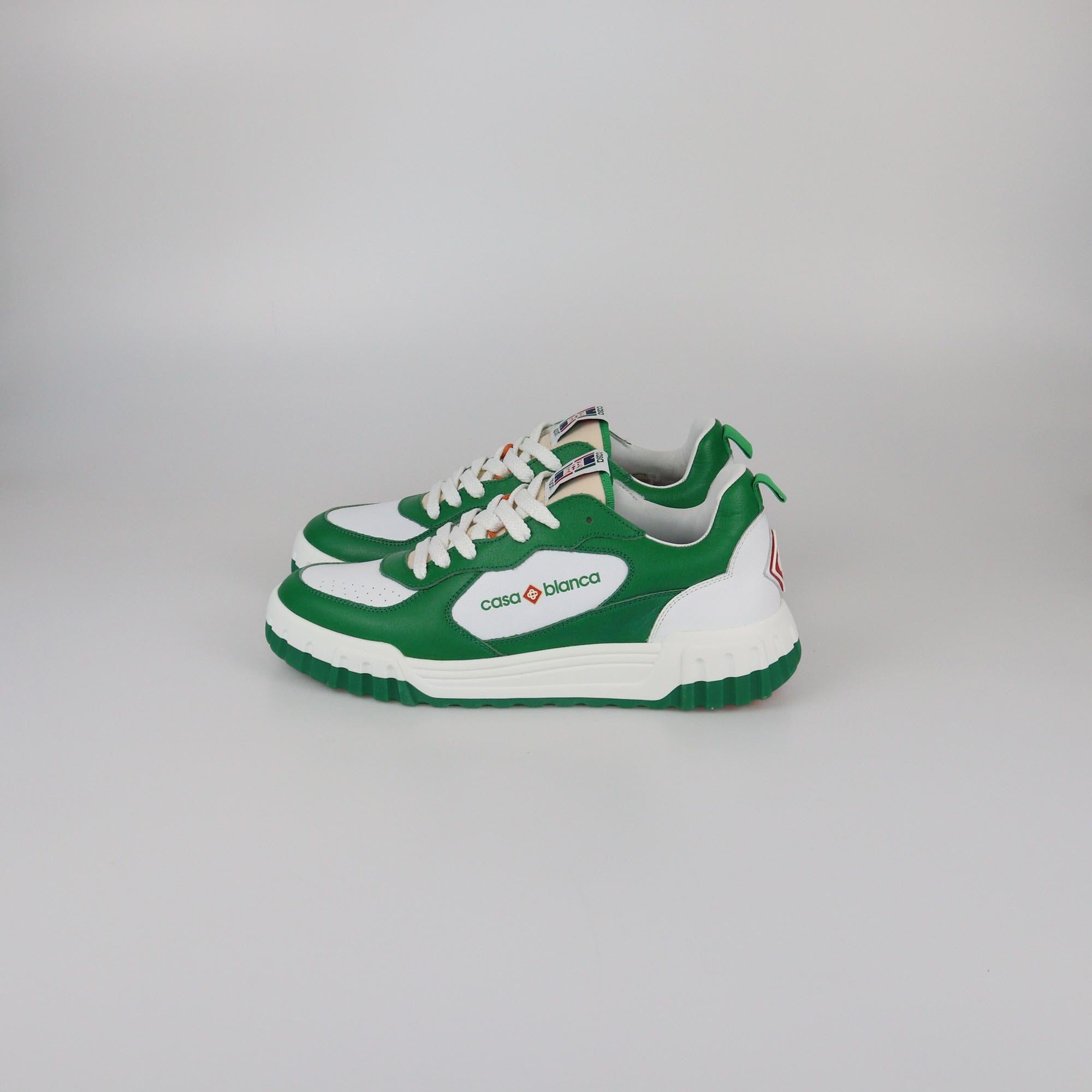 Casablanca Green/White The Court Sneakers Mens Casablanca 