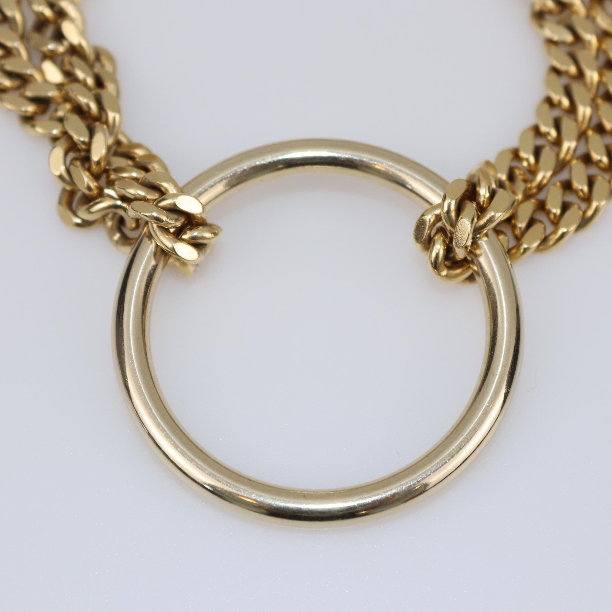 Chloe Gold Tone Chain Ring Bracelet Womens Chloe 