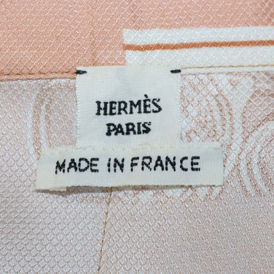 Hermes Beige Silk En Desordre Finesse Print Shirt