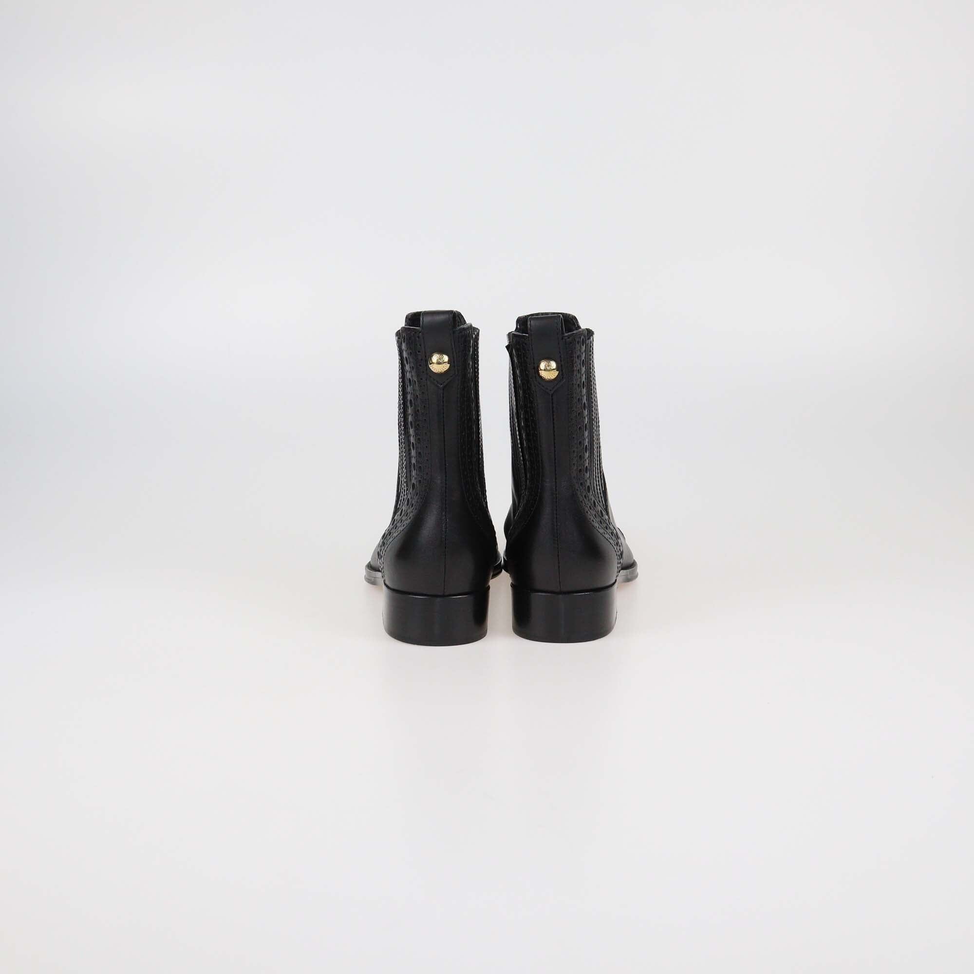 Louis Vuitton Black Leather Chelsea Ankle Boots Womens Louis Vuitton 
