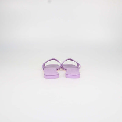 Hermes Amethyste Epsom Leather Oran Sandals