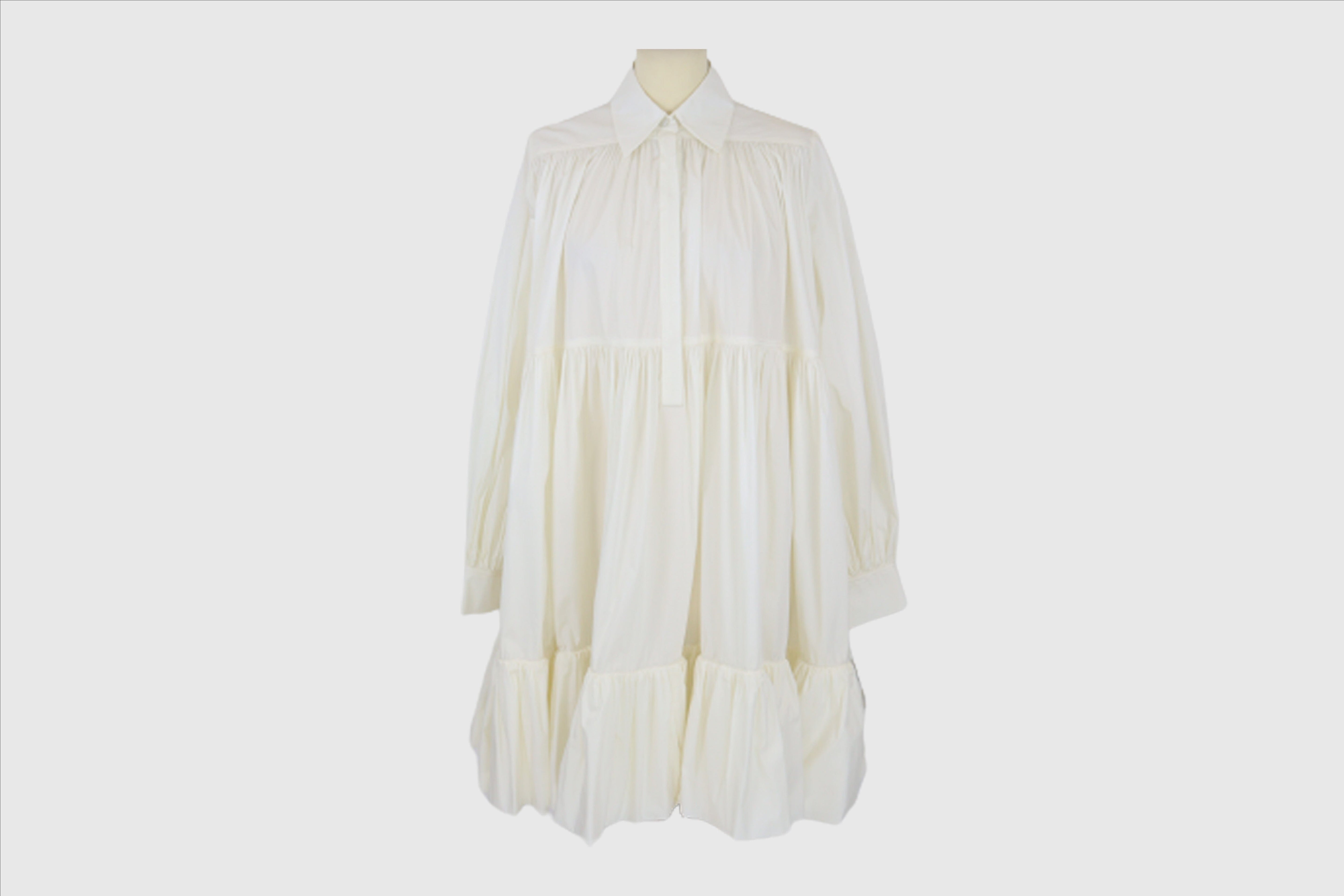White Mid-Length Dress Clothing Loewe 
