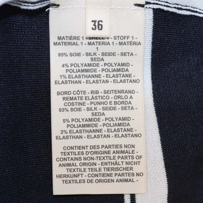 Hermes Navy Blue/White Silk Brides de Gala en Finesse Print Cardigan
