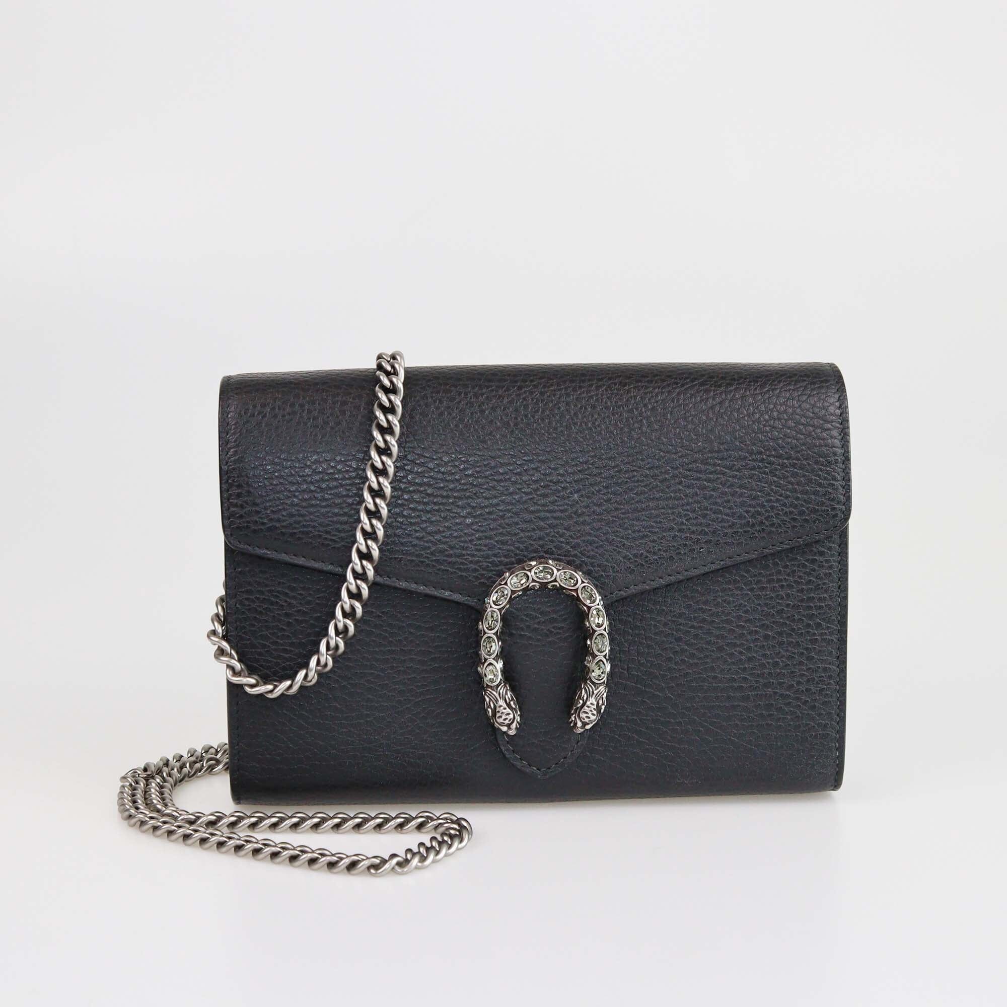 Gucci Black Mini Dionysus Chain Bag Womens Gucci 