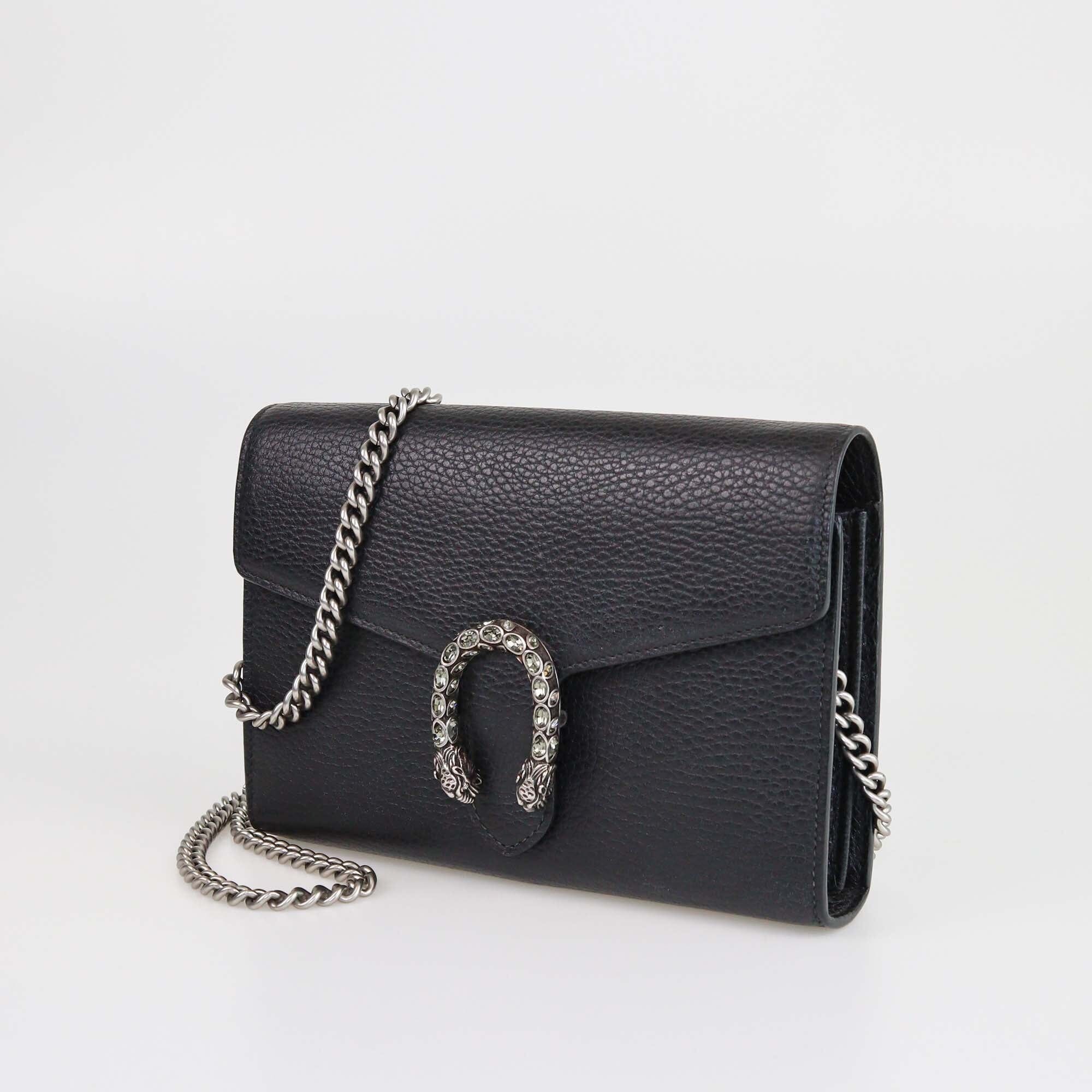 Gucci Black Mini Dionysus Chain Bag Womens Gucci 