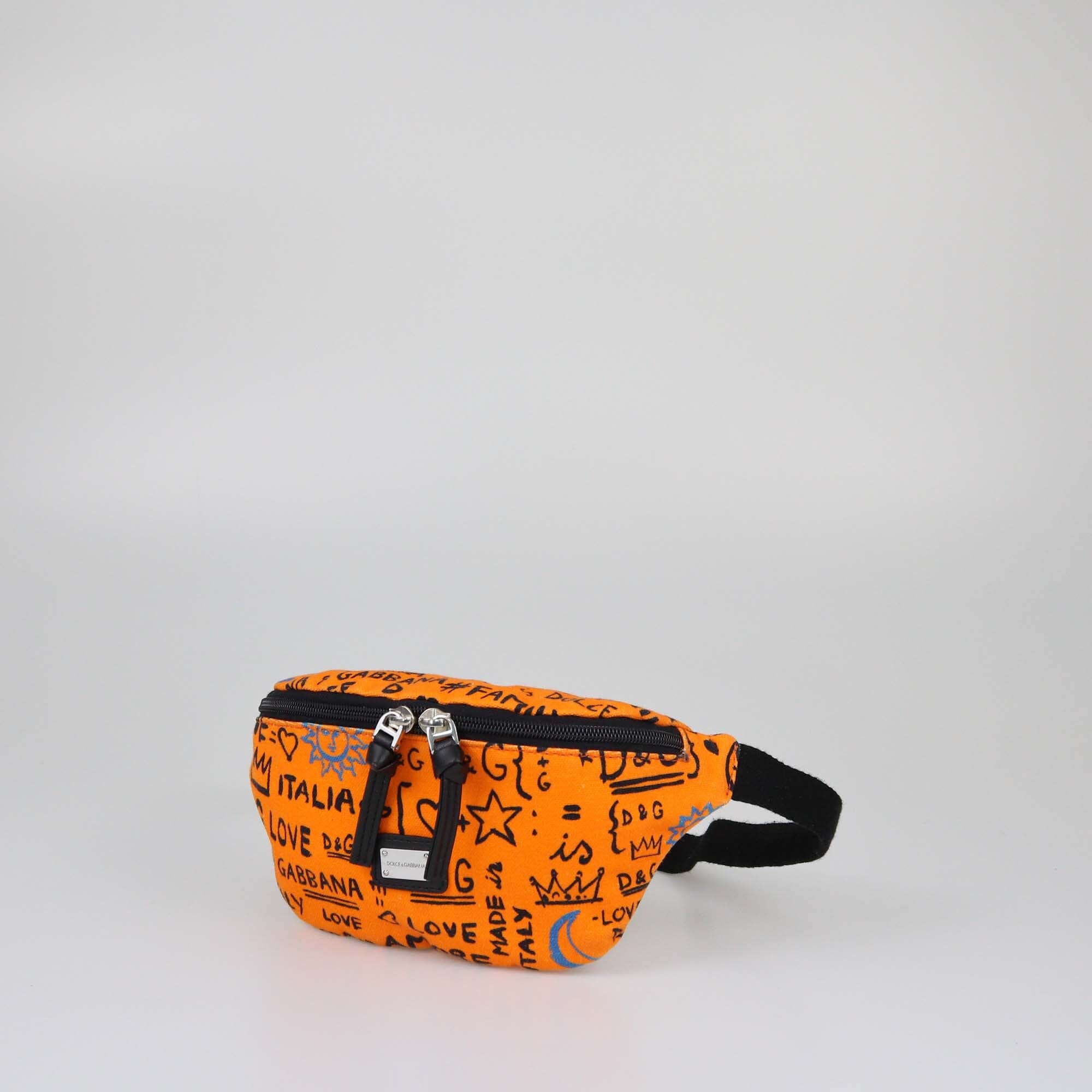 Dolce & Gabbana Bambino Orange Printed Belt Bag Womens Dolce & Gabbana 