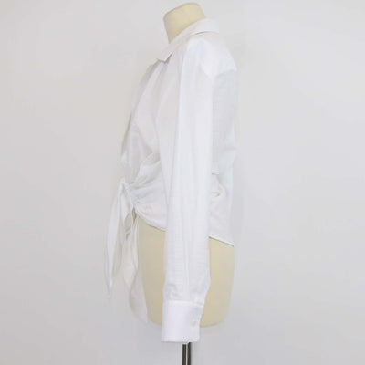 Jacquemus White Blend Viscose Knot L'Amour Long Sleeve Top