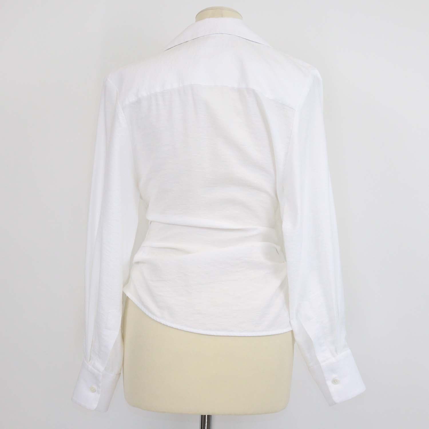 Jacquemus White Blend Viscose Knot L'Amour Long Sleeve Top