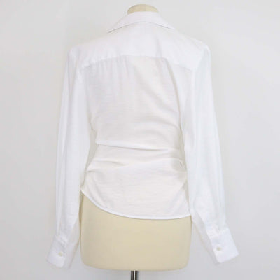 Jacquemus White Blend Viscose Knot L'Amour Long Sleeve Top