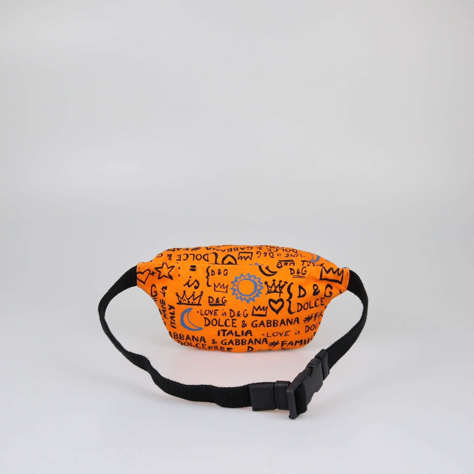 Dolce & Gabbana Bambino Orange Printed Belt Bag Womens Dolce & Gabbana 