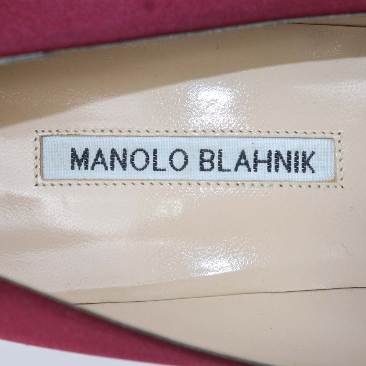 Manolo Blahnik Burgundy Satin Hangisi Pumps