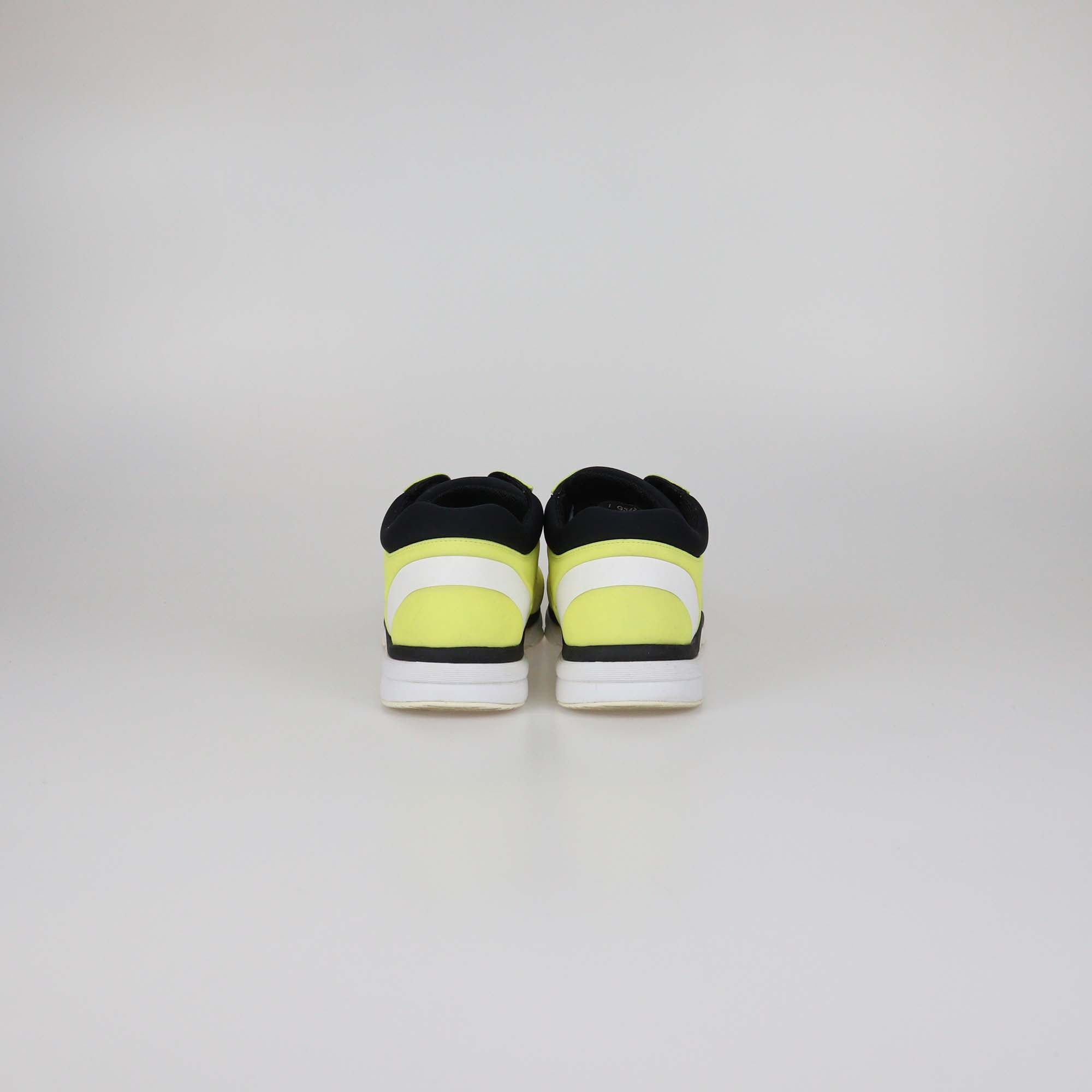 Chanel Yellow/White Nylon CC Low Top Sneakers