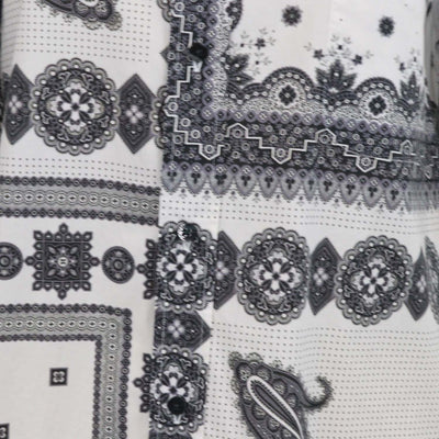 Etro Black/White Printed Cotton Long Sleeve Shirt