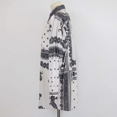 Etro Black/White Printed Cotton Long Sleeve Shirt