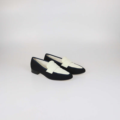 Chanel Tricolor Canvas CC Loafers