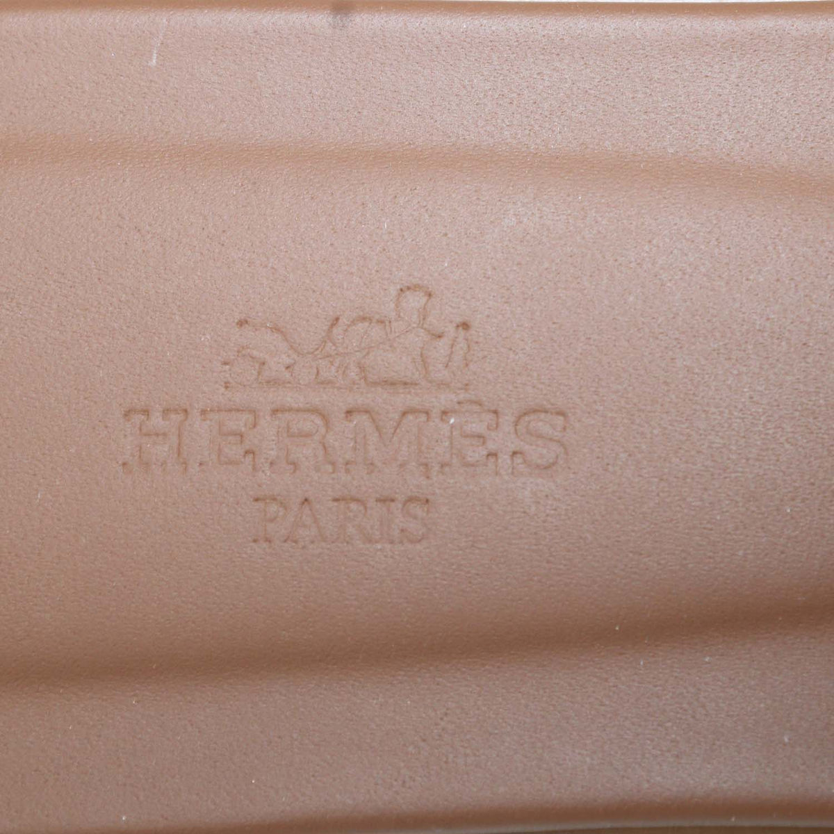 Hermes Gold Box Calf Leather Oran Sandals