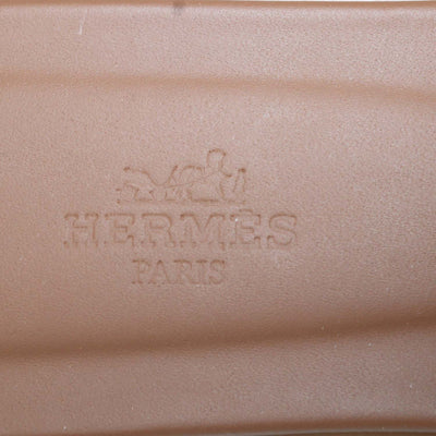 Hermes Gold Box Calf Leather Oran Sandals
