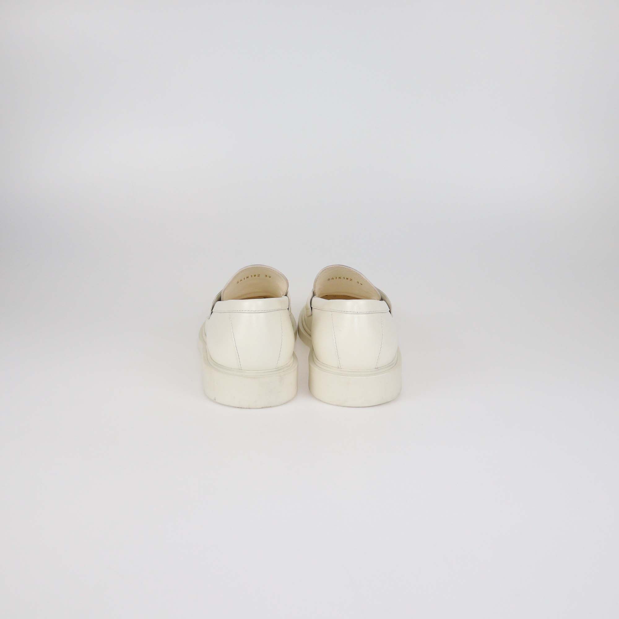 Valentino Off White Leather VLogo Signature Loafers