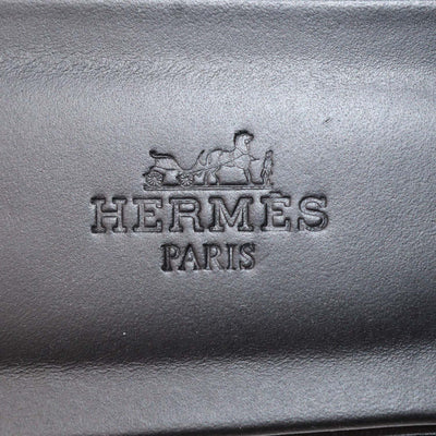 Hermes Black Box Calf Leather Oran Sandals