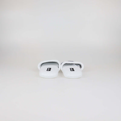Dolce & Gabbana White/Blue Printed Terry Cloth Slippers