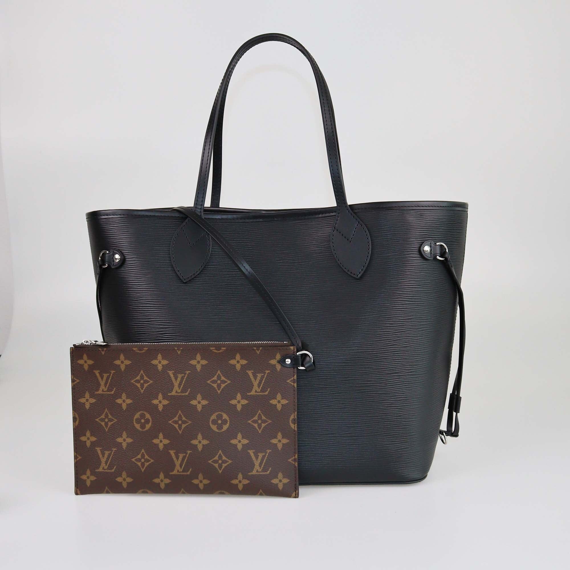 Louis Vuitton Black Epi Neverfull MM Bag Womens Louis Vuitton 