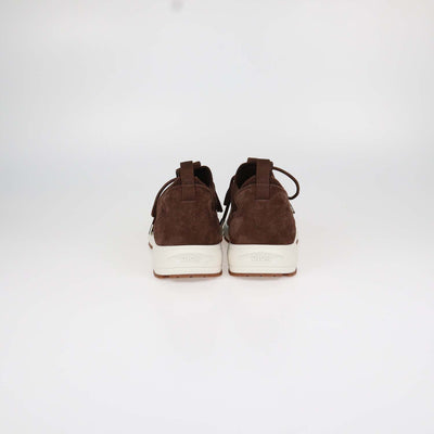Christian Dior Brown Cannage Knit Fabric and Suede B80 Lounge Sneakers