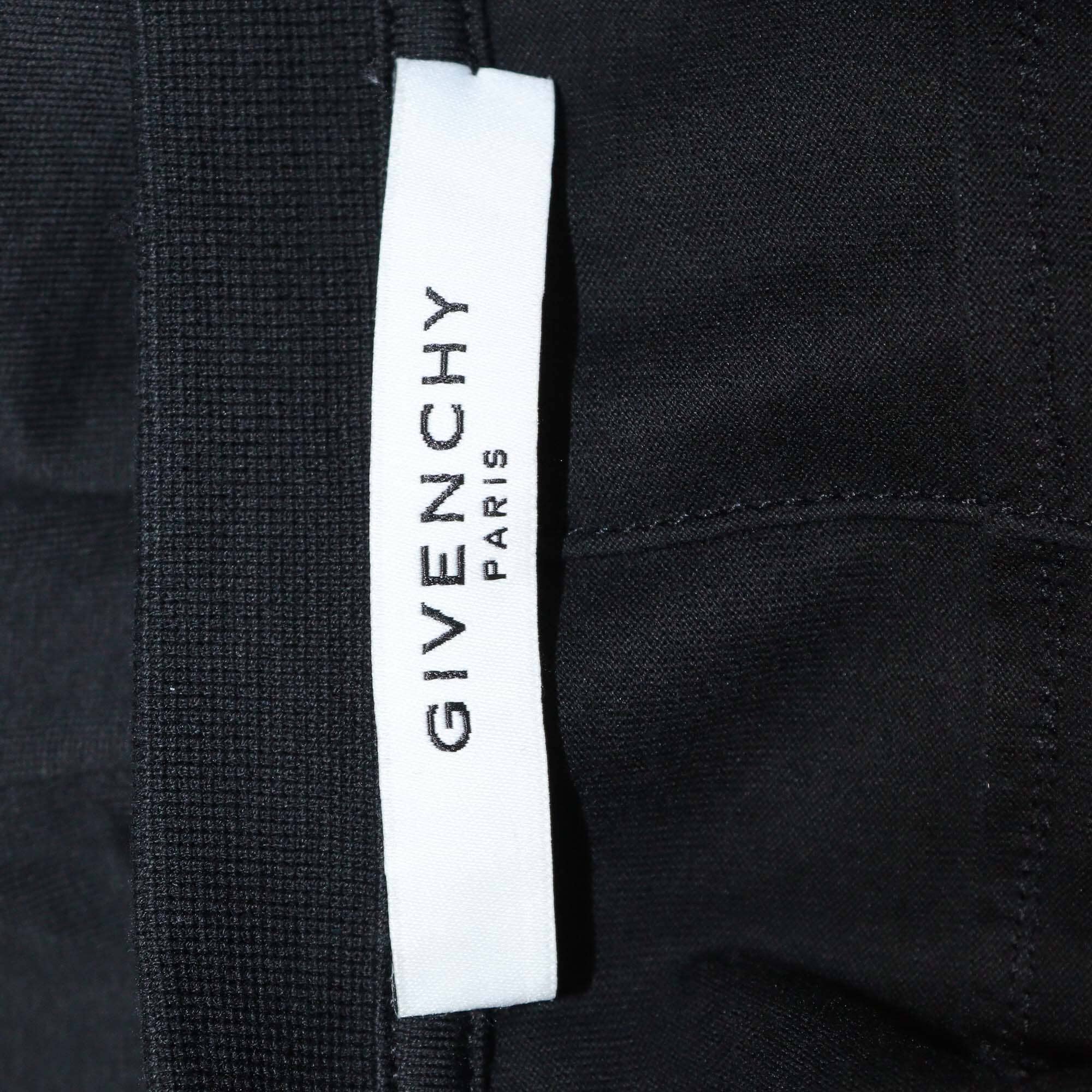 Givenchy Black Cotton Distressed Patched Logo T-Shirt Mens Givenchy 