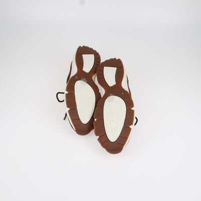 Christian Dior Brown Cannage Knit Fabric and Suede B80 Lounge Sneakers