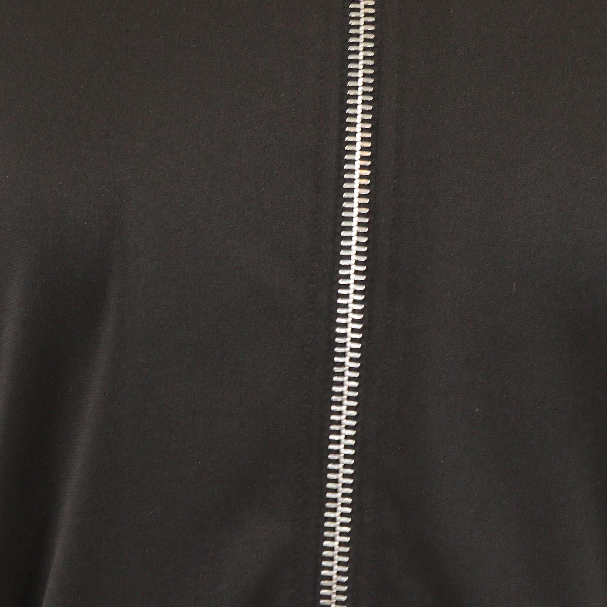Givenchy Black Jersey Logo Tape Polyester Front Zip Jacket Mens Givenchy 