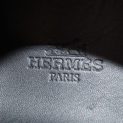 Hermes Black, White Knit Fabric Braided Bolduc Flex Slip-on Sneakers