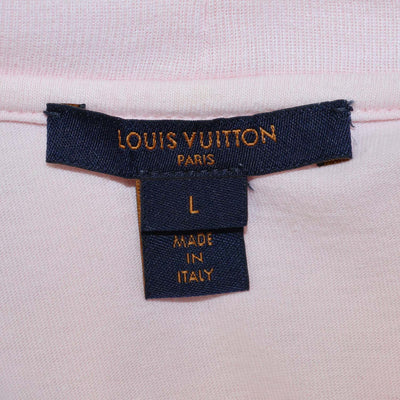 Louis Vuitton Pink Logo Print Classic T-Shirt
