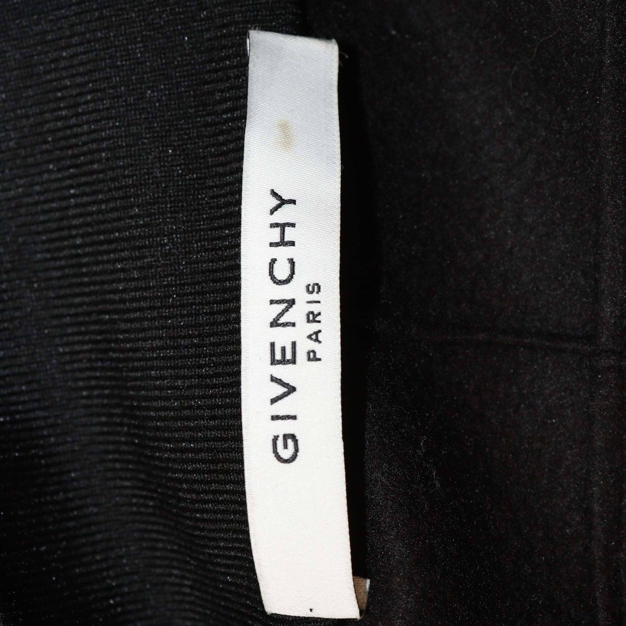 Givenchy Black Jersey Logo Tape Polyester Front Zip Jacket Mens Givenchy 