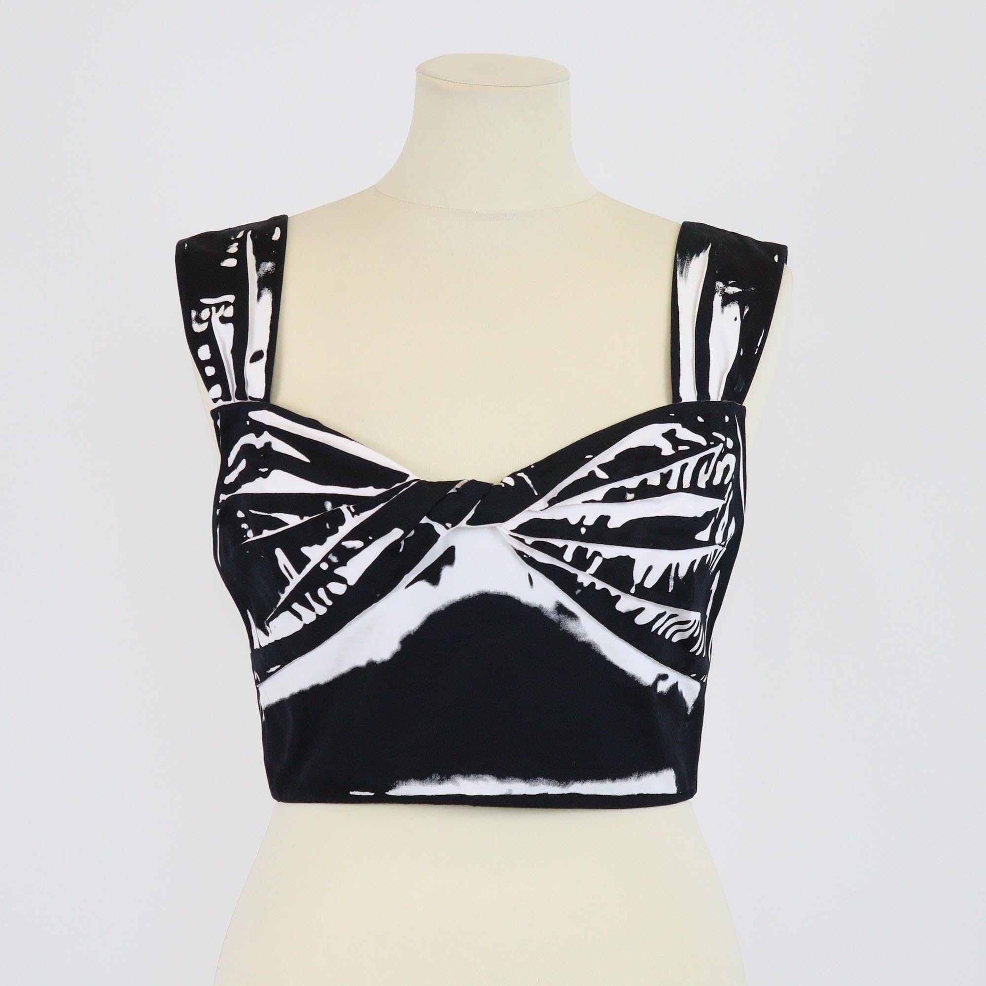Prada Back Sleeveless Corset Crop Top Womens Prada 