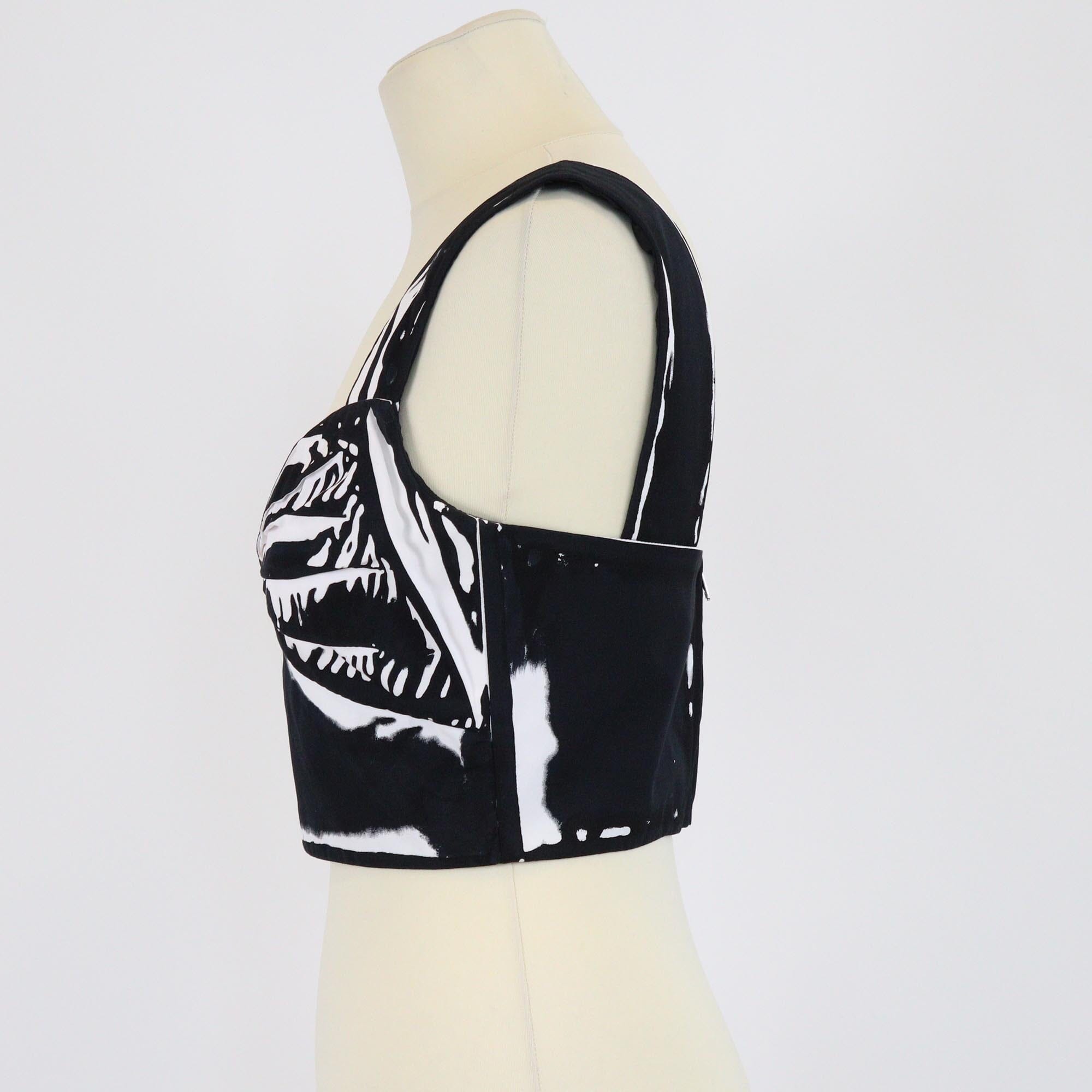 Prada Back Sleeveless Corset Crop Top Womens Prada 