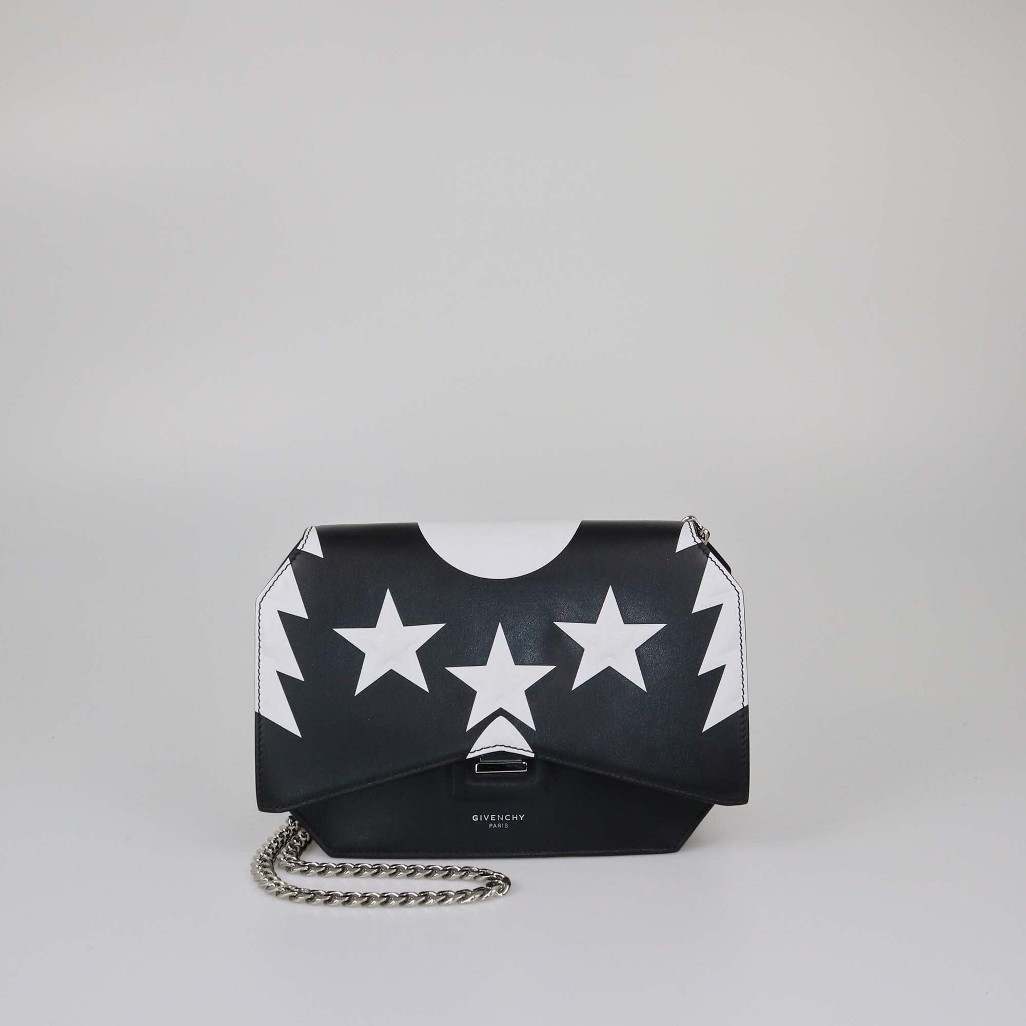 Givenchy Black/White Star Bow Cut Shoulder Bag Womens Givenchy 