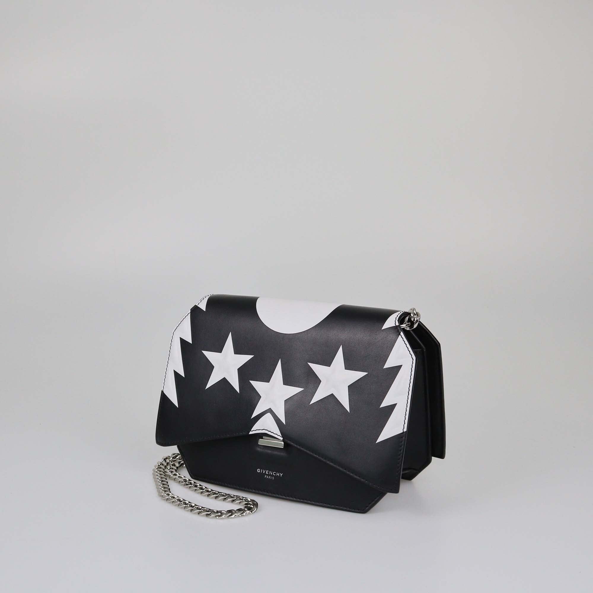 Givenchy Black/White Star Bow Cut Shoulder Bag Womens Givenchy 