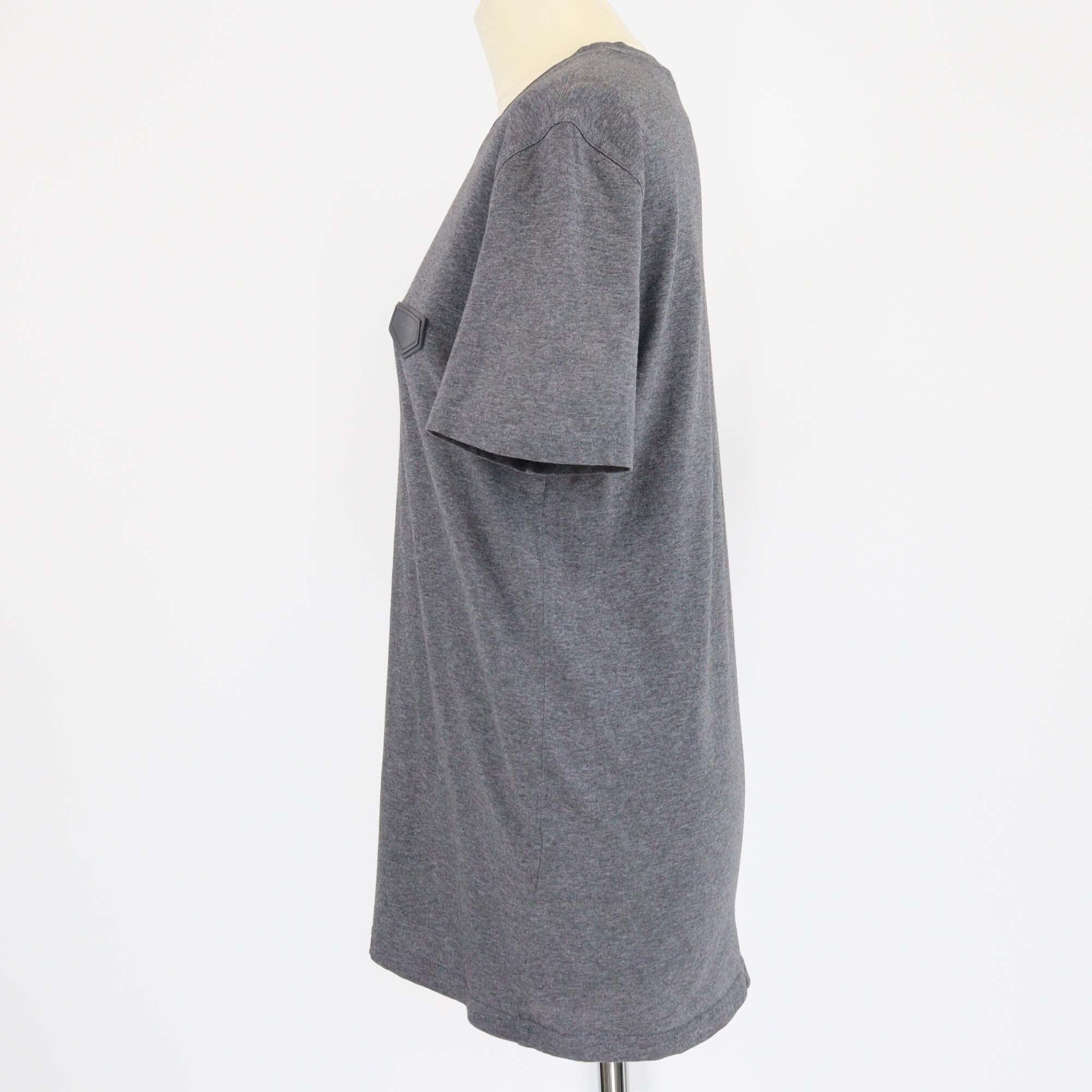 Givenchy Dark Grey Patched Logo Cotton T-Shirt Mens Givenchy 