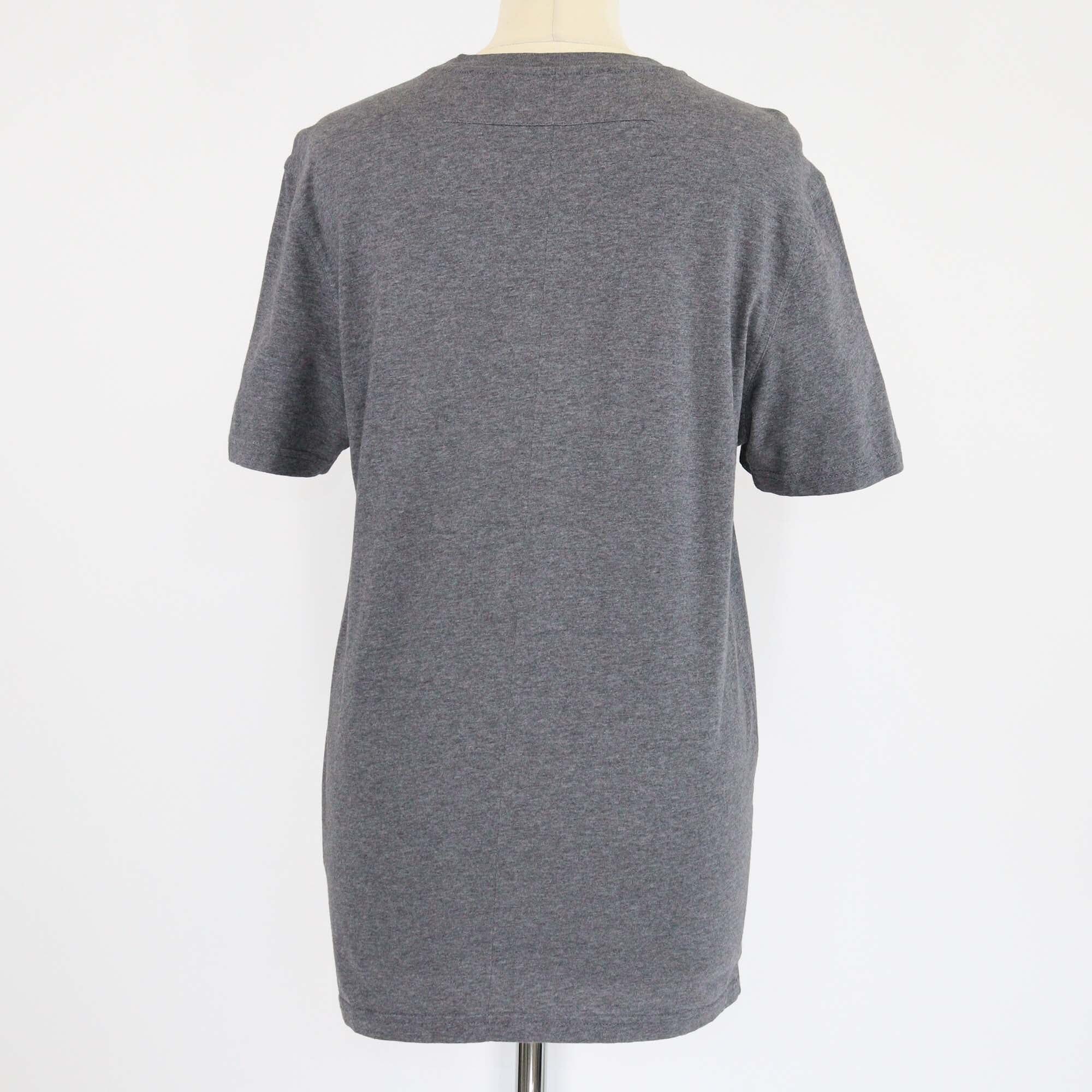 Givenchy Dark Grey Patched Logo Cotton T-Shirt Mens Givenchy 