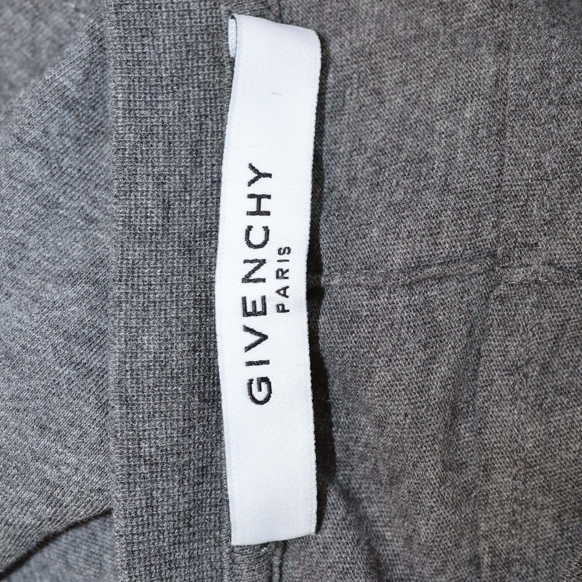 Givenchy Dark Grey Patched Logo Cotton T-Shirt Mens Givenchy 