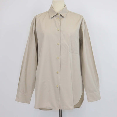 The Row Grey Cotton Long Sleeve Shirt