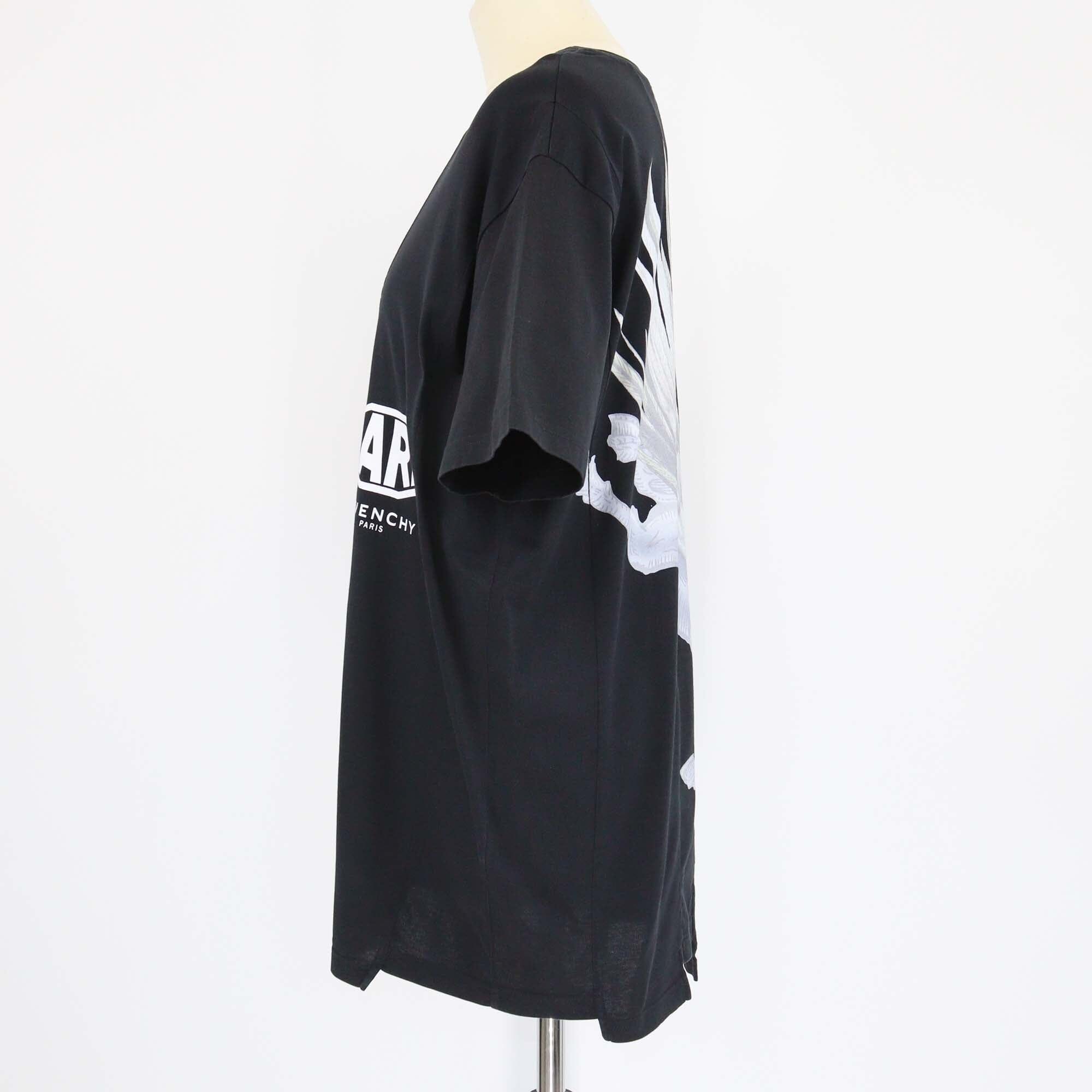 Givenchy Black Rare Spirit Print Regular Fit Cotton T-Shirt Mens Givenchy 