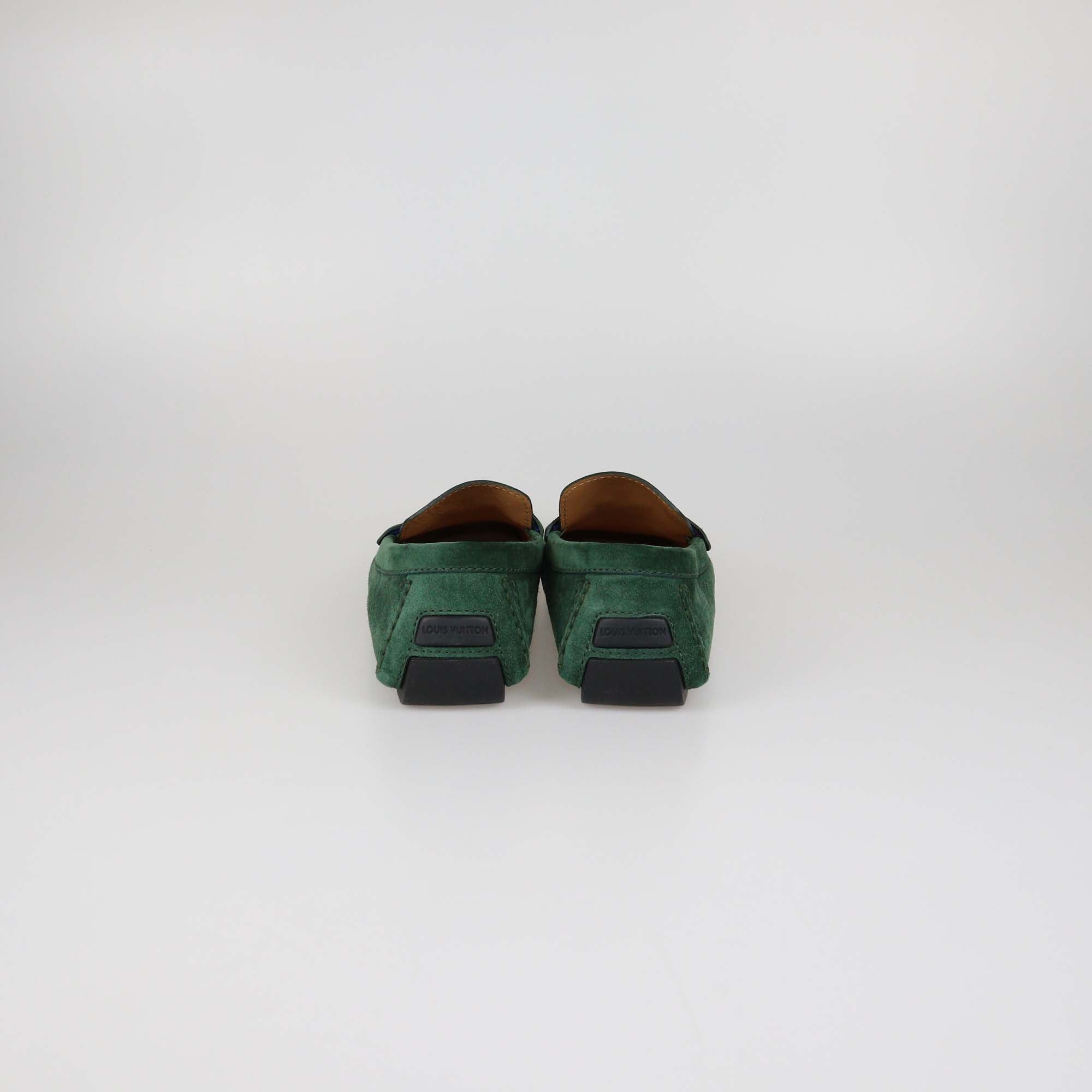 Louis Vuitton Green Suede Monte Carlo Moccasin