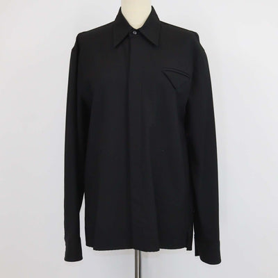 Bottega Veneta Black Wool Long Sleeve Shirt