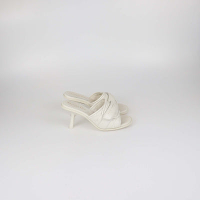 Christian Dior Off White Macro Cannage Leather Diorevolution Slide Sandals