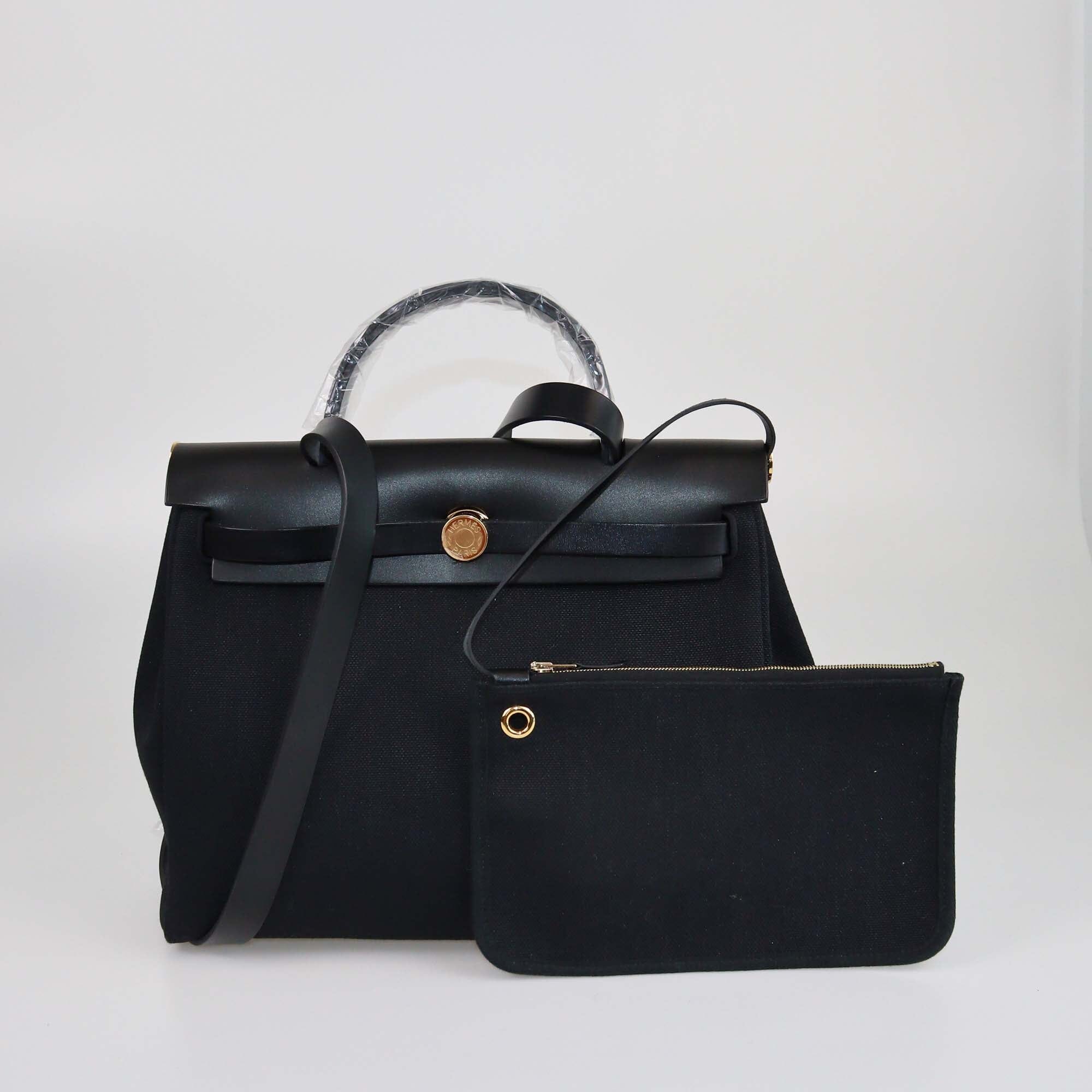 Hermes Black Herbag Zip 31 Bag Womens Hermes 