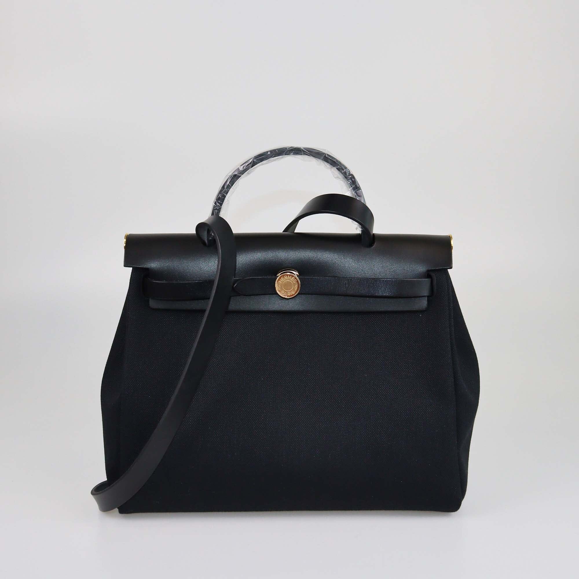 Hermes Black Herbag Zip 31 Bag Womens Hermes 