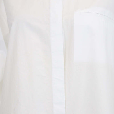 The Row White Cotton Poplin Oversized Long Sleeve Shirt