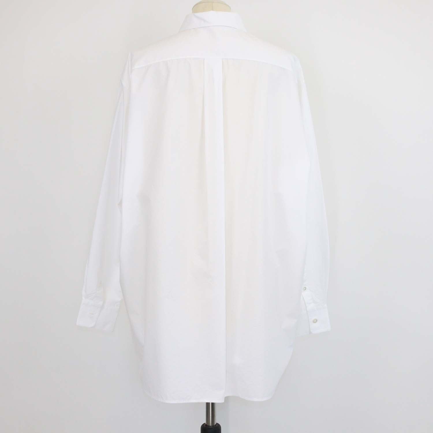 The Row White Cotton Poplin Oversized Long Sleeve Shirt