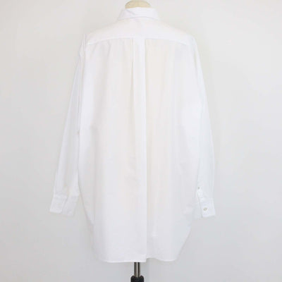 The Row White Cotton Poplin Oversized Long Sleeve Shirt